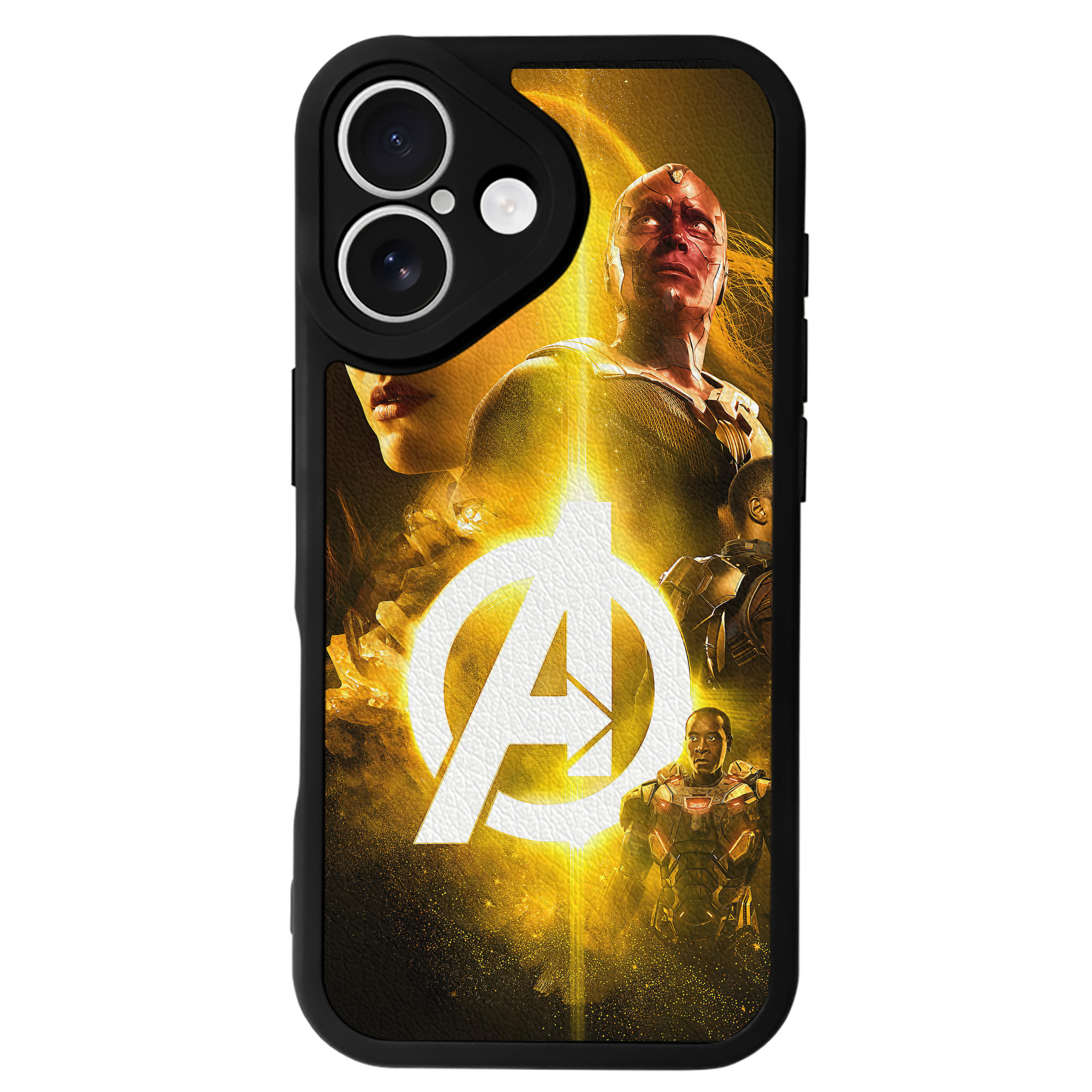 （画像用） アベンジャーズ The Avengers 【iPhone 16シリーズ対応】シリコンスマホケース（レザー調） 材質：シリコン